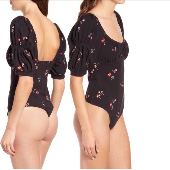 NWOT Free People Play Date Floral Bodysuit - Picture 4 of 11